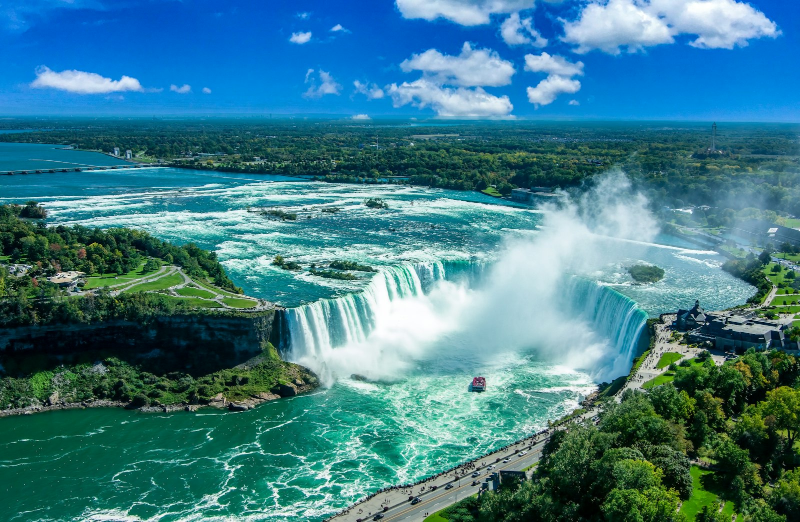 Horseshoe Falls seen from the Skylon Tower in Niagara Falls, Ontario